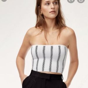 aritzia babaton striped tube top